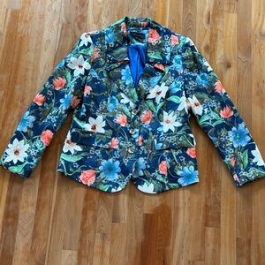 Silk Carlisle Multicolor Floral Blazer